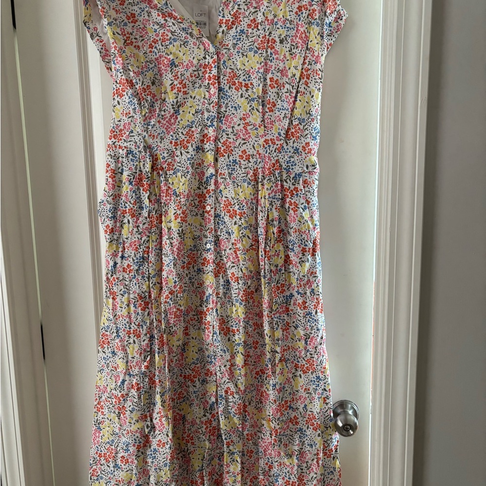 LOFT Multicolor Floral Kids Dress